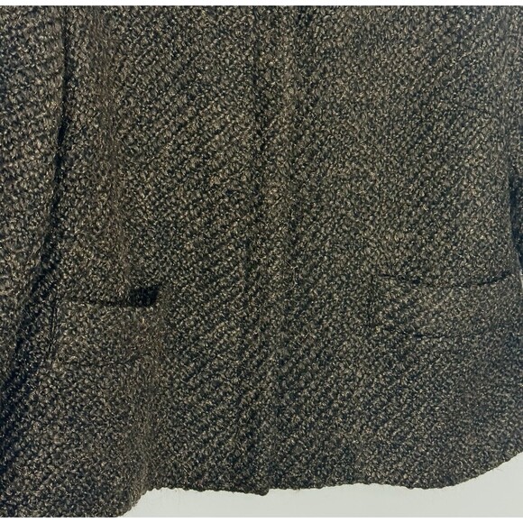 Coldwater Creek Tweed Jacket Blazer 3/4 Sleeve Metallic Brown - Picture 7 of 10